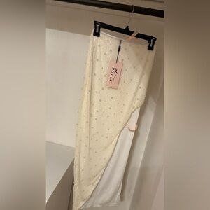 Oh Polly Pearl Beaded Mini Skirt Ivory NWT US 2 Bridal Party